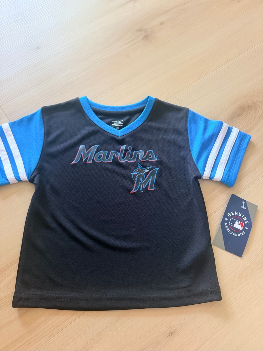 Genuine Merchandise Black & Blue Miami Marlins Kids Short Sleeve Jersey